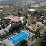 Mountain View 6 Bed Mansion With Private Padel Court, Pool & Gym Lárnaca